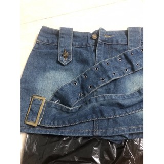 Chân váy Jeans Retro ngắn kèm thắt lưng dáng chữ A có lớp quần chất xịn cao cấp Hottrend thời trang nữ