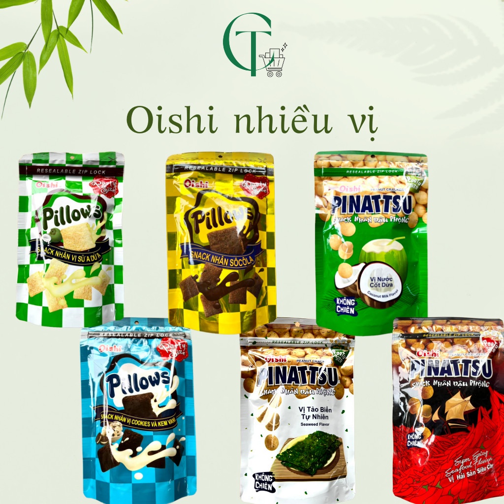 Snack nhân đậu phộng vị nước cốt dừa Pinattsu Oishi gói 85g | Shopee ...