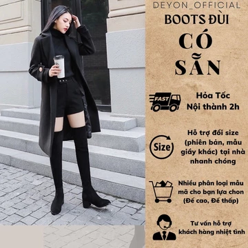 [Size 35-43] Boots đùi boots nữ cao cổ co giãn cao cấp ôm chân, bốt nữ cao cổ, bốt đùi nữ