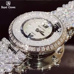 Đồng hồ nữ chính hãng dây thép Royal Crown 2606 chống nước, đính đá cao cấp, đeo tay đẹp, sang chảnh — ảnh 8
