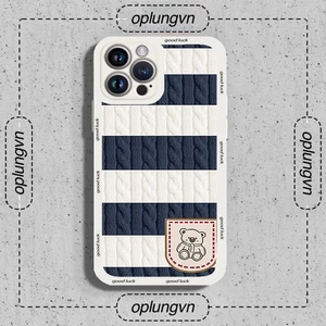 Ốp lưng iphone gấu good luck cạnh vuông 6/6plus/6s/6splus/7/7plusx/xr/xs/11/12/pro/max/plus/14promax tr8097 " tr8097