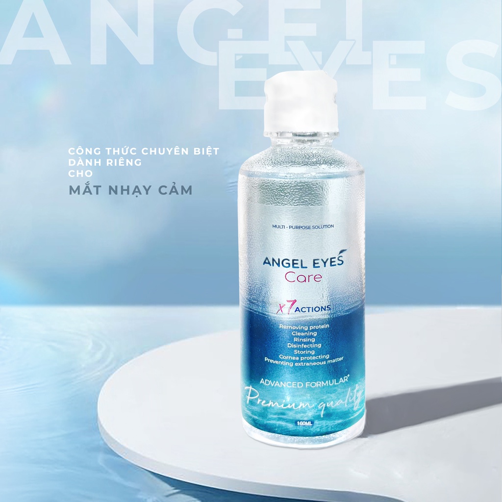 Ảnh Nước ngâm lens Angel Eyes Care cao cấp dành cho mắt nhạy cảm với 2 dung tích 150ml và 160ml (Dung dịch bảo quản lens) 1