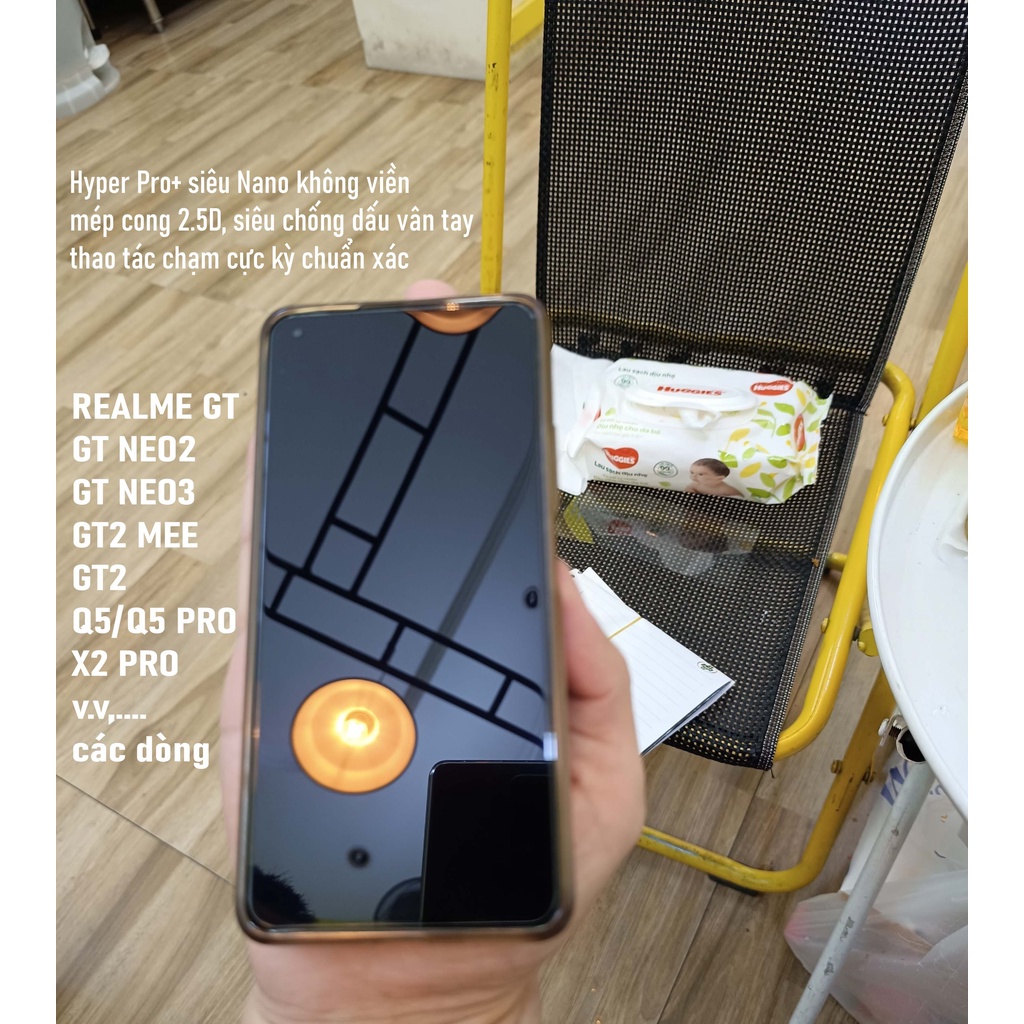 REALME GT_Cường lực Hyper Pro+ siêu Nano không viền bo mép Realme GT8 Pro/ Realme GT8/ Realme GT7 Pro