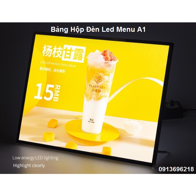 Bảng Hộp Đèn Led Menu, Khung tranh điện A1 Để Bàn, Treo Tường | Shopee ...