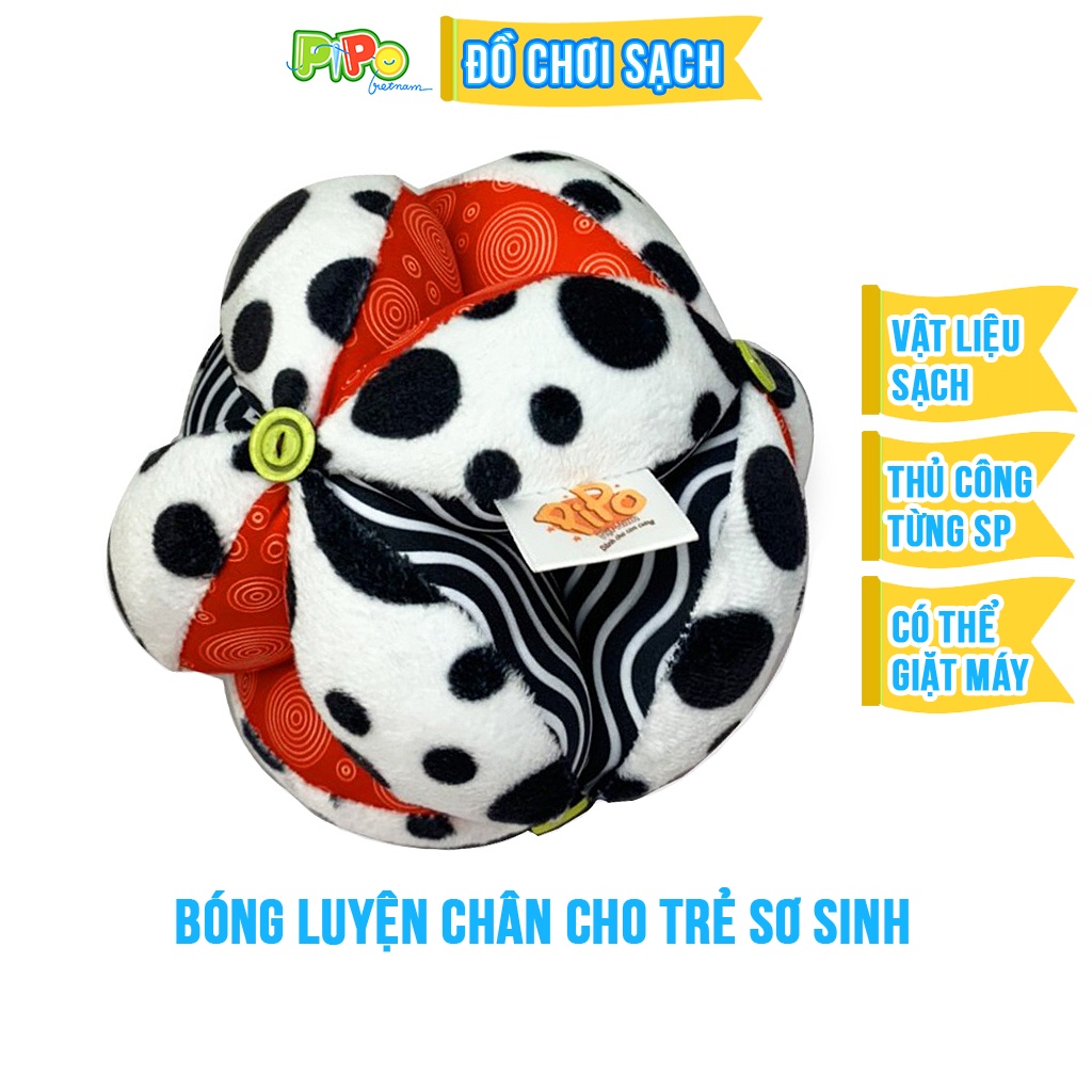 Ảnh Bóng múi cho bé PiPoVietnam- Montessori Polka Dots - đồ chơi vận động cho bé sơ sinh 1