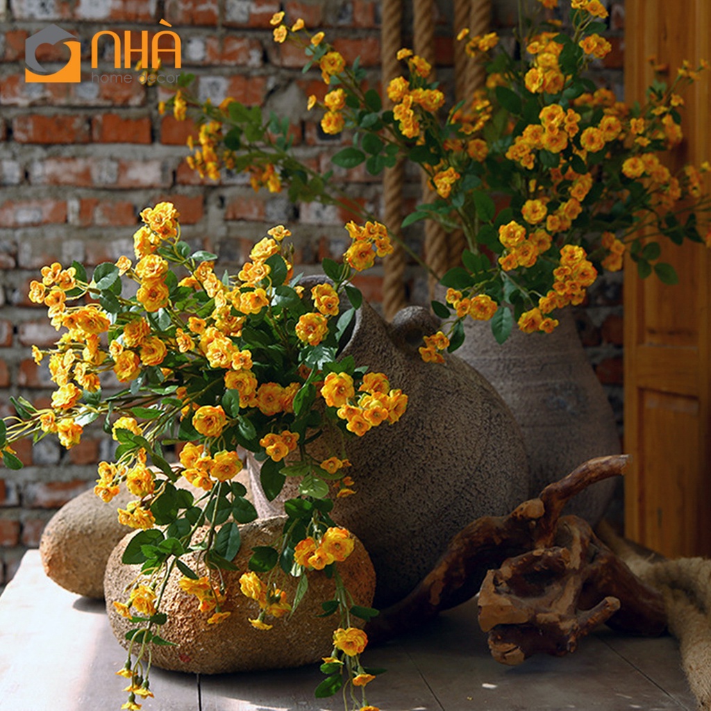 Hoa Hồng Bi Hoa Giả Trang Trí Nhà Cửa Bắc Âu