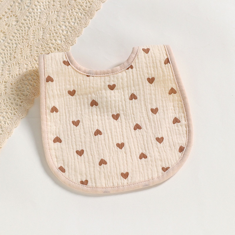 Yếm Tròn Chũ U 2 Lớp Unbee Có Cúc Cài Freesize Cho Bé 0-3 Tuổi, Chất Liệu Xô Muslin Hàn Quốc
