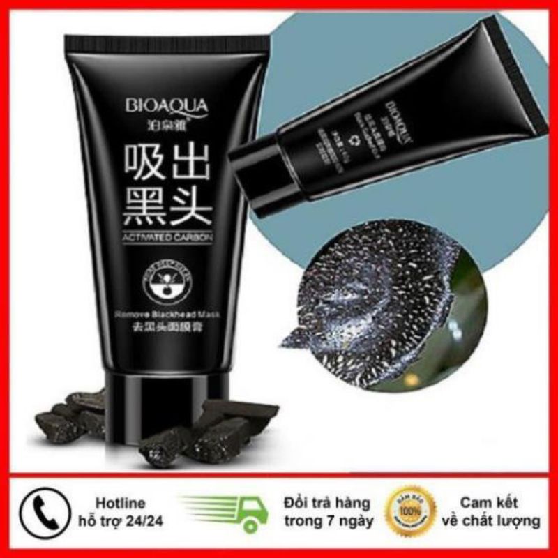 [Tuýp Lớn 60g] Gel Lột Mụn Đầu Đen Than Tre Tự Nhiên Bioaqua – Lột Sạch Mụn Đầu Đen, Bụi Bẩn, Thải Độc Cho Làn Da