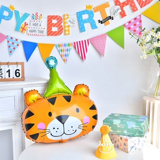 Bóng tráng nhôm hình  mặt hổ trang trí tiệc party cho bé