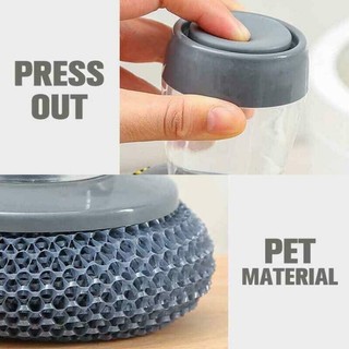 Cọ Xoong Nồi Có Tay Cầm Kèm Bình Chứa Dầu Rửa Siêu Tiện Lợi, Búi Sắt Cọ Bát Đĩa Đa Năng - Mã: CO XOONG NOI