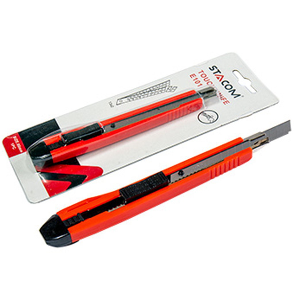 Dao rọc giấy Stacom cỡ nhỏ E101 2 lưỡi 80mm | Shopee Việt Nam