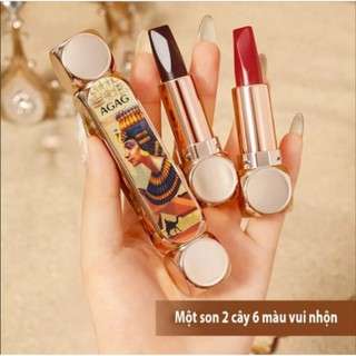 Thỏi son kim cương nữ hoàng Ai Cập 6 màu/3 màu AGAG