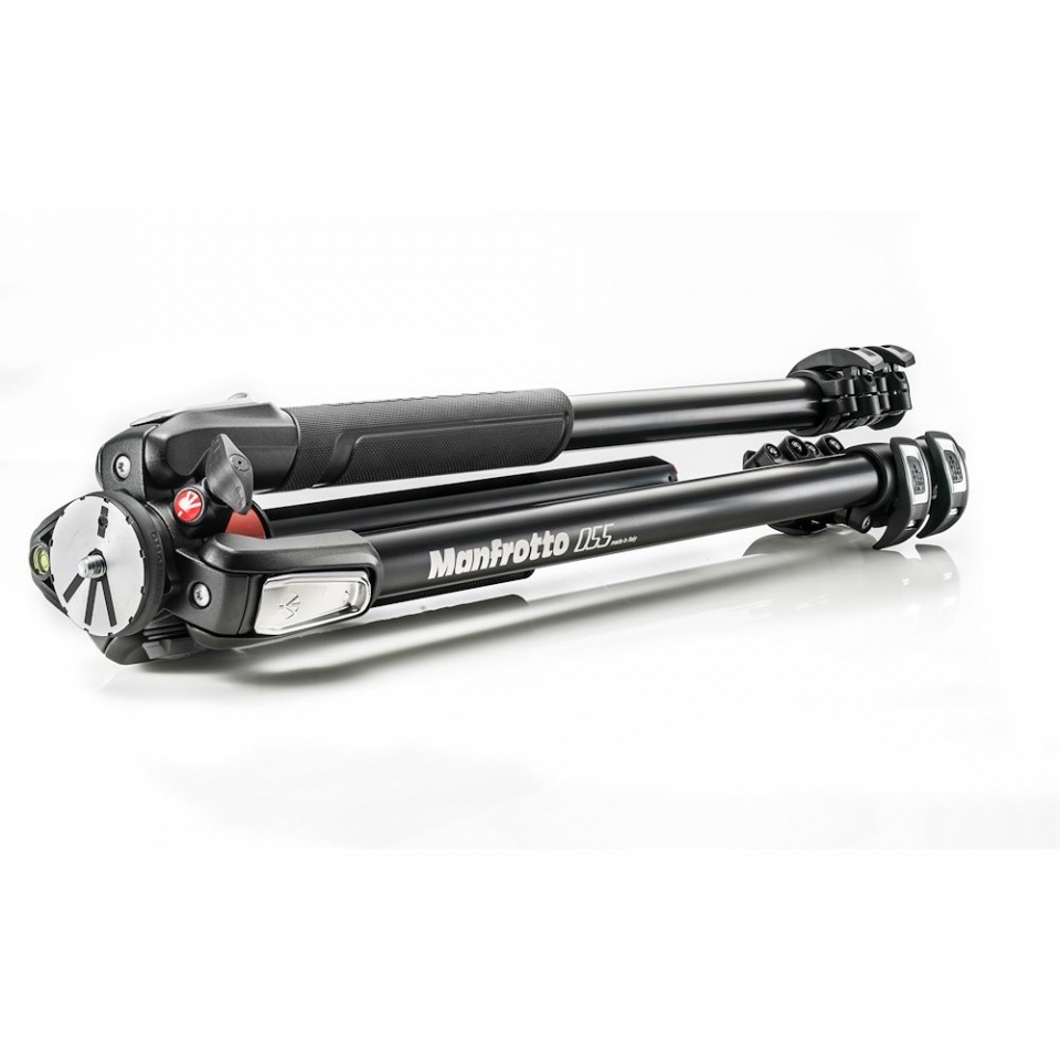 Ảnh Chân máy ảnh Manfrotto 055 Aluminium 3-Sections Tripod Black 2