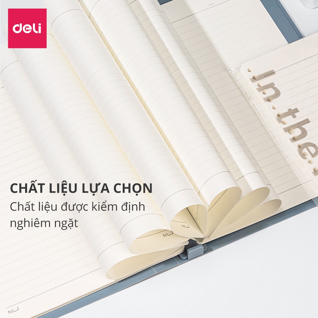 Lõi giấy thay thế sổ A5 B5 Deli - Kẻ ngang/ ô vuông caro - 1 tệp