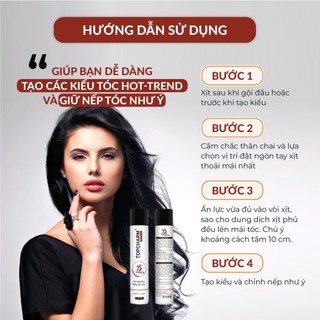 Keo Xịt Tóc TOPCHARM 420ml -  Giúp Tạo Kiểu Và Giữ Nếp Tóc Siêu Cứng