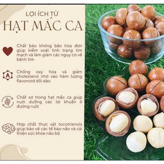Hạt macca PH Healthy Food - hạt macca nứt vỏ đaklak size đại 28-32 thơm ngon tốt cho sức khoẻ
