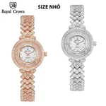 Đồng hồ nữ chính hãng dây thép Royal Crown 2606 chống nước, đính đá cao cấp, đeo tay đẹp, sang chảnh — ảnh 2