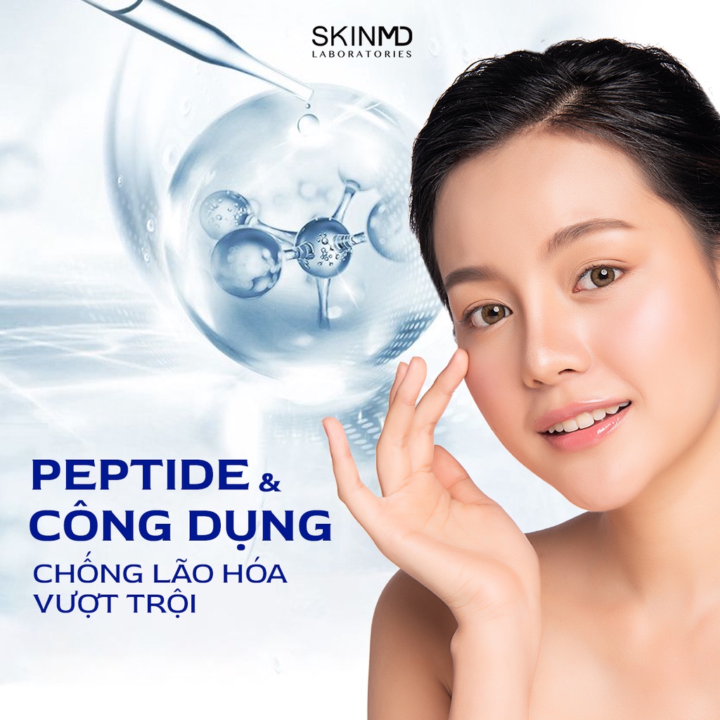 Ảnh Bộ đôi Phức Hợp Peptide Kích Hoạt Tế Bào Gốc và Là Phẳng Nếp Nhăn, Rãnh Cười, Vết Chân Chim SKINMD REVITOX PEPTIDE 2