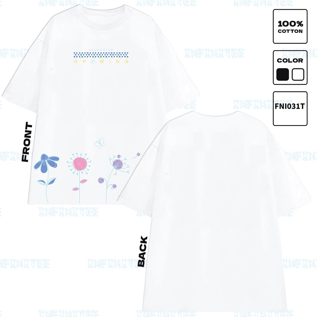 Áo thun INFINITEE Fni034T, Thun 100% Cotton - form rộng Unisex.
