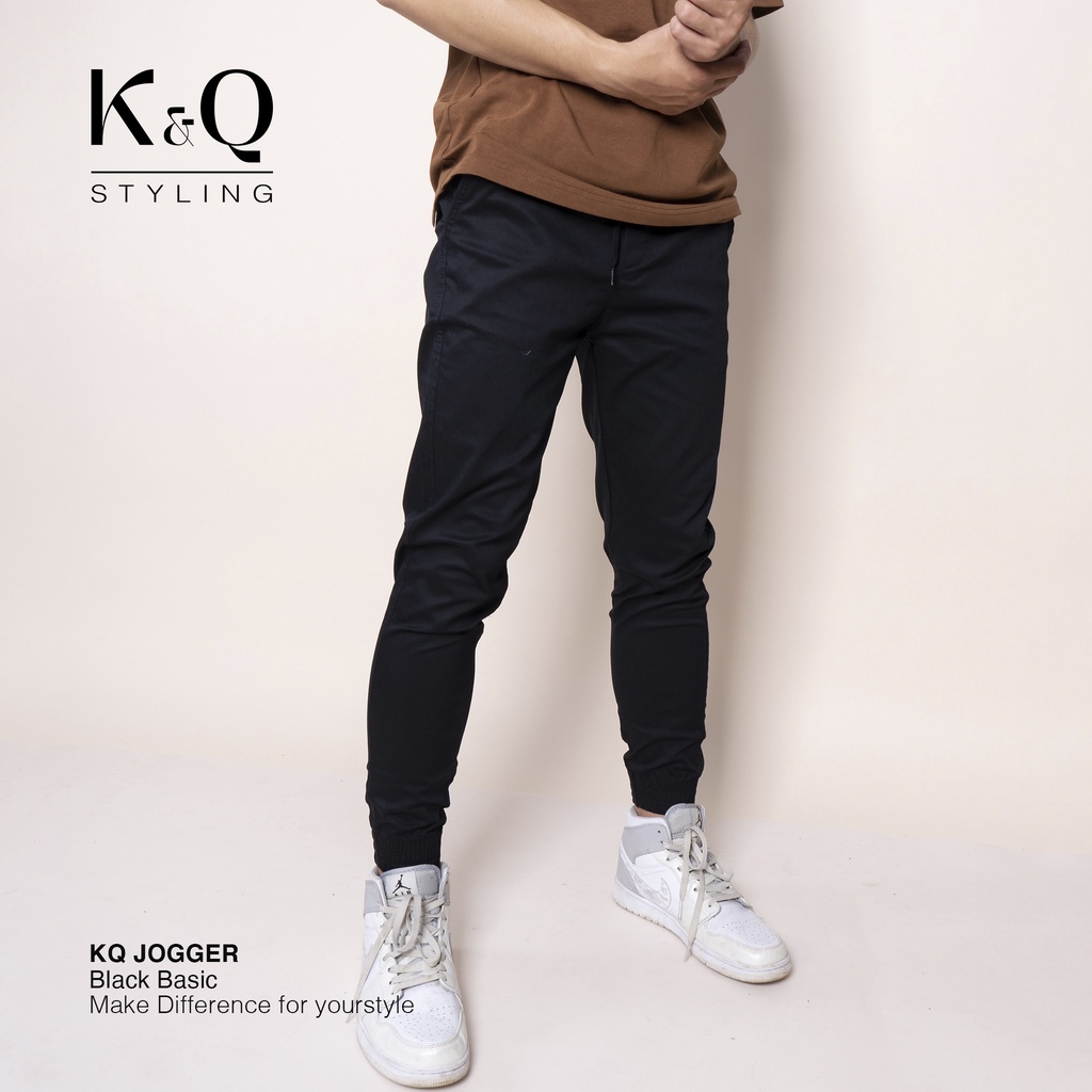 Ảnh Quần Jogger Đen Kaki Co Giãn K&QSTYLING cao cấp 2