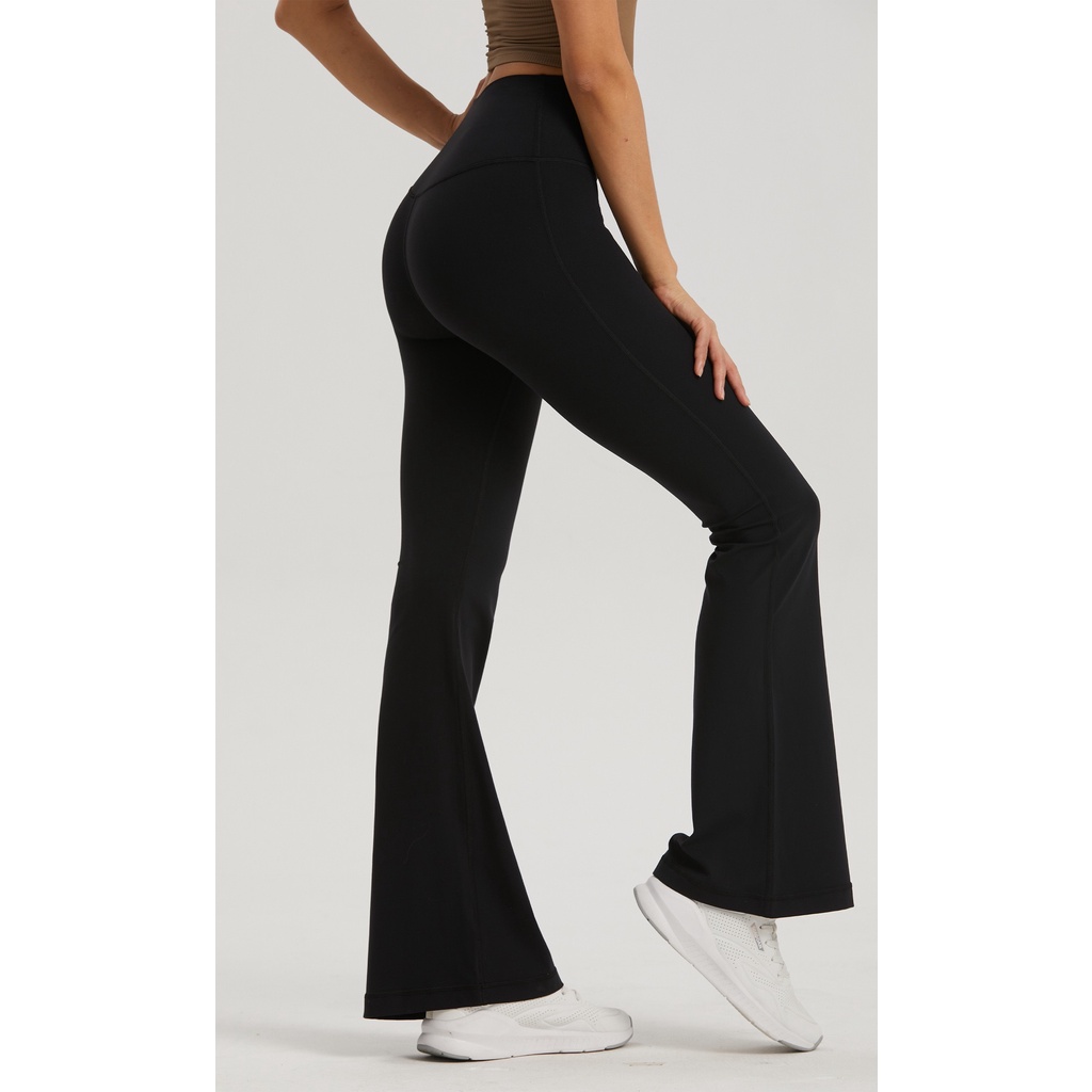 Hoppe Fumeng Free size nữ lưng cao đẩy lên giảm béo quần ống rộng thể thao thông thường | BigBuy360 - bigbuy360.vn