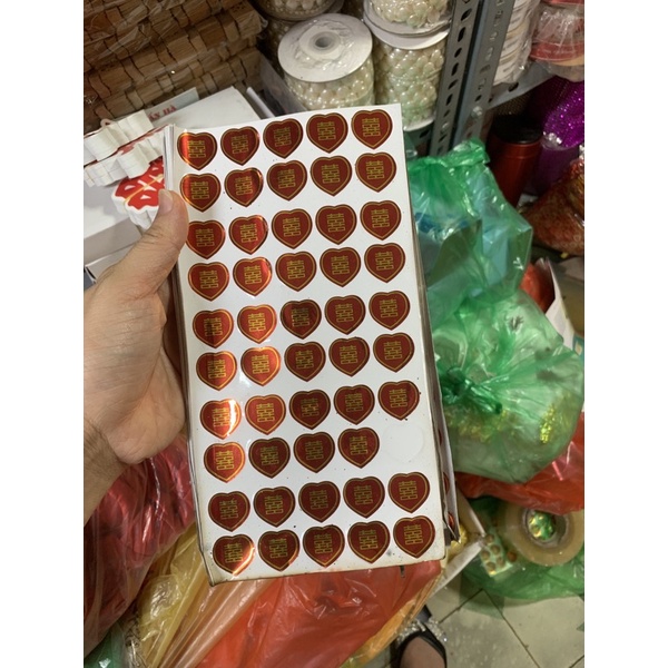 CHỮ hỉ dán cau cưới hình trái tim ( vỉ 50 hình) | Shopee Việt Nam