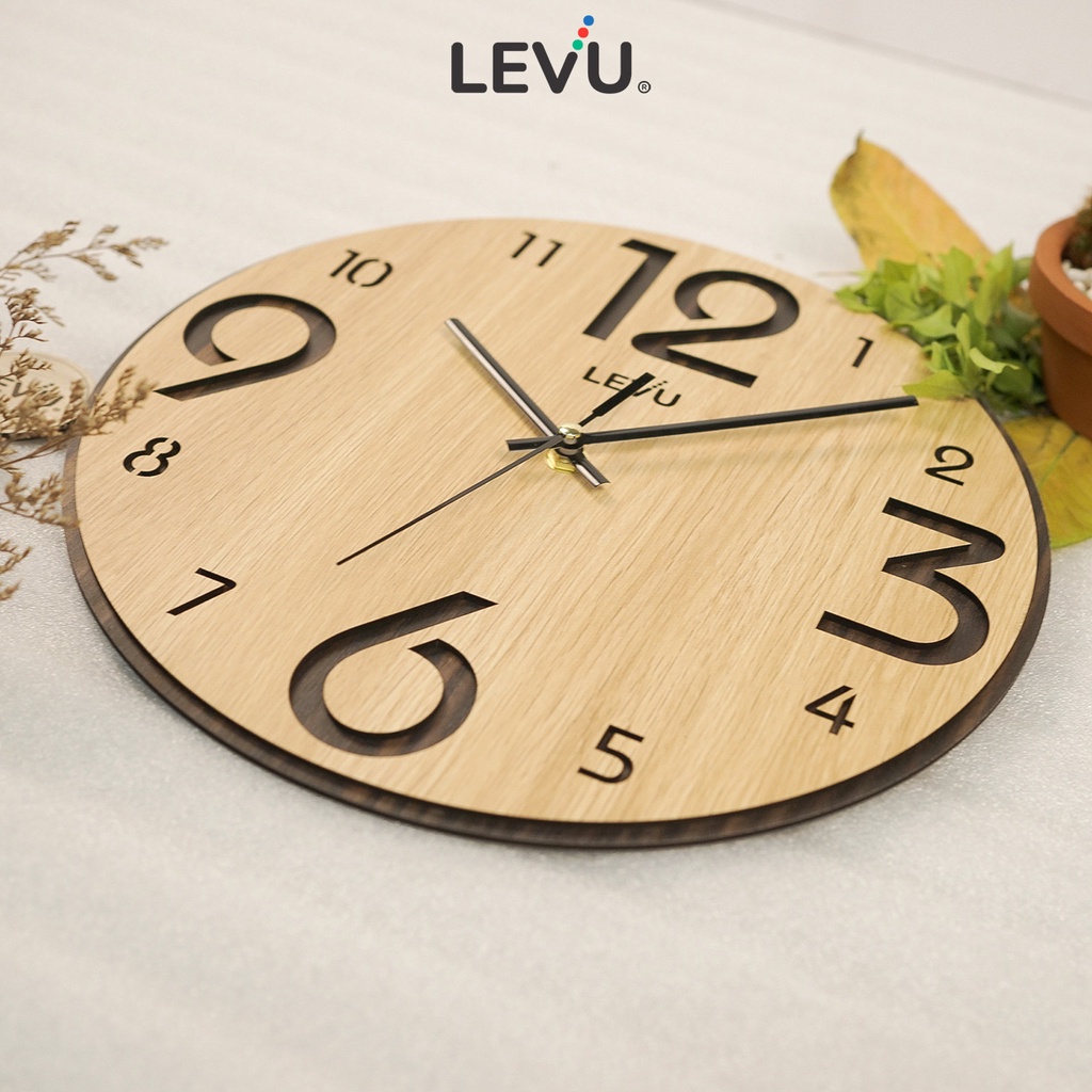 Đồng Hồ Treo Tường decor đẹp mặt gỗ sang trọng cho mọi căn phòng