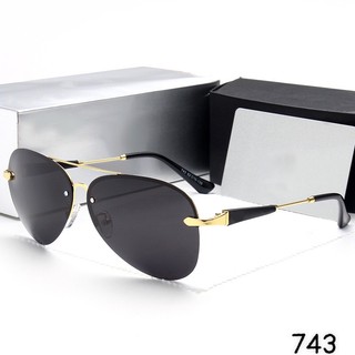Kính mát nam nữ 743 chống UV400, thiết kế mắt tròn dễ đeo, màu sắc thời trang