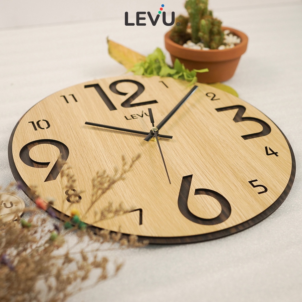 Đồng Hồ Treo Tường decor đẹp mặt gỗ sang trọng cho mọi căn phòng