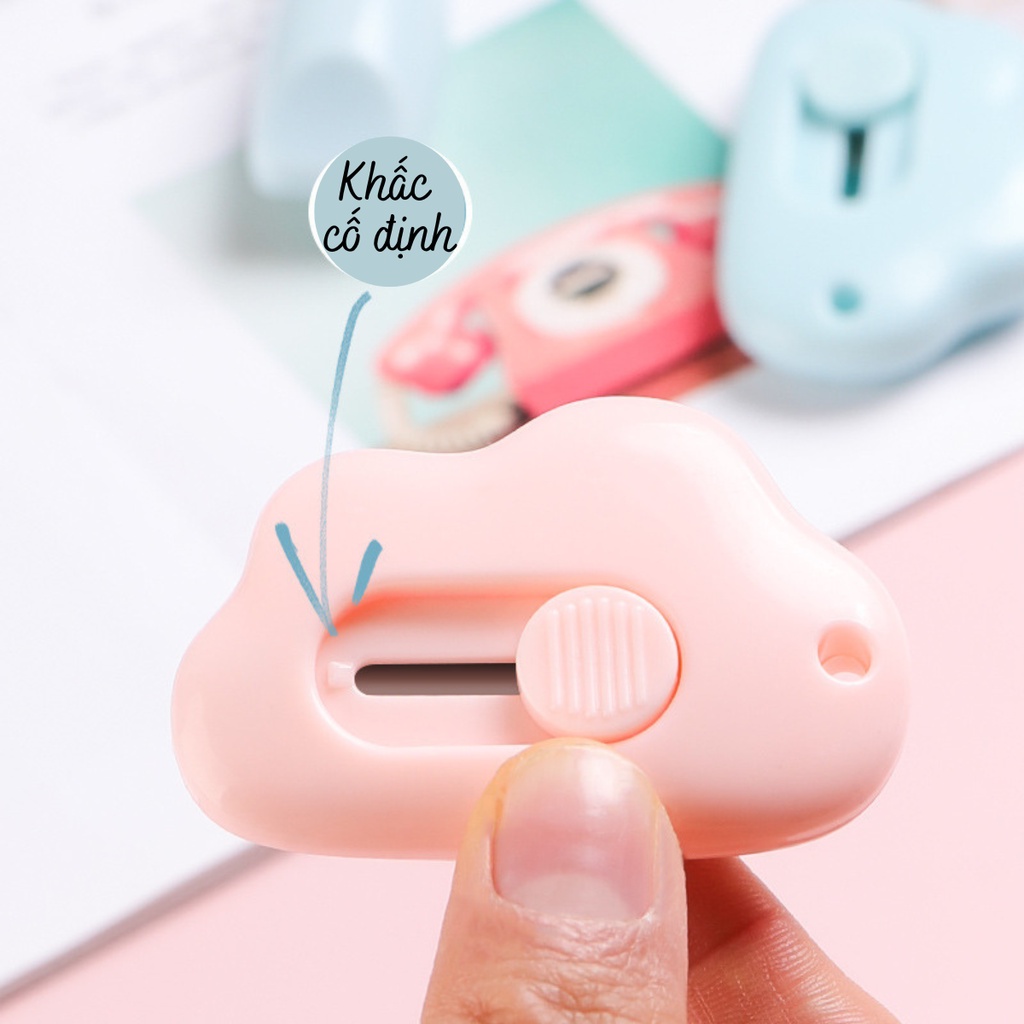 {40 Mẫu} DAO DỌC GIẤY Mini Gắn Charm SANRIO Cute Giá Rẻ Rọc Bút Khui Hàng Trong Suốt Unboxing 1k Peach Home - ảnh 3
