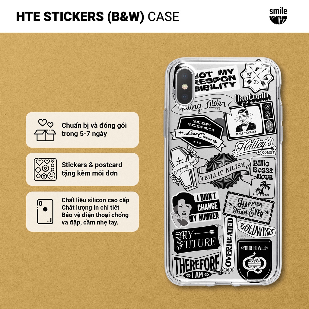 Ốp lưng Smile More dành cho iPhone theo album Happier Than Ever của ...