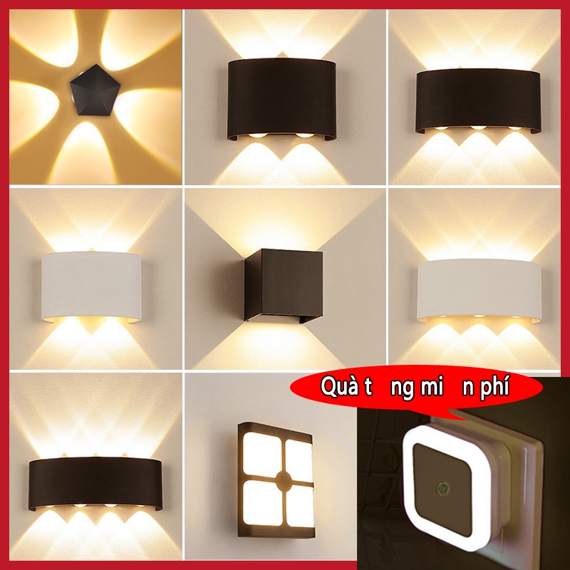 💥Đèn ngủ miễn phí Đèn treo tường LED  đèn led gắn tường Đèn trang trí hiện đại trong nhà 2W 4W 6W 8W 10W 85-265V Chiếu sáng nội thất cho cầu thang nhà ở đầu giường Phòng khách Đèn tường đèn trang trí  đèn gắn tường Đèn cầu thang