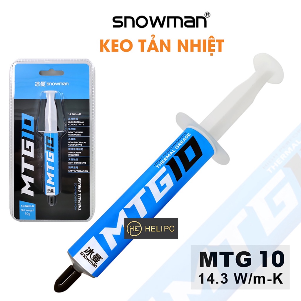 Keo tản nhiệt CPU 14.3W/mK Snowman MTG10 - kem tản nhiệt máy tính ...