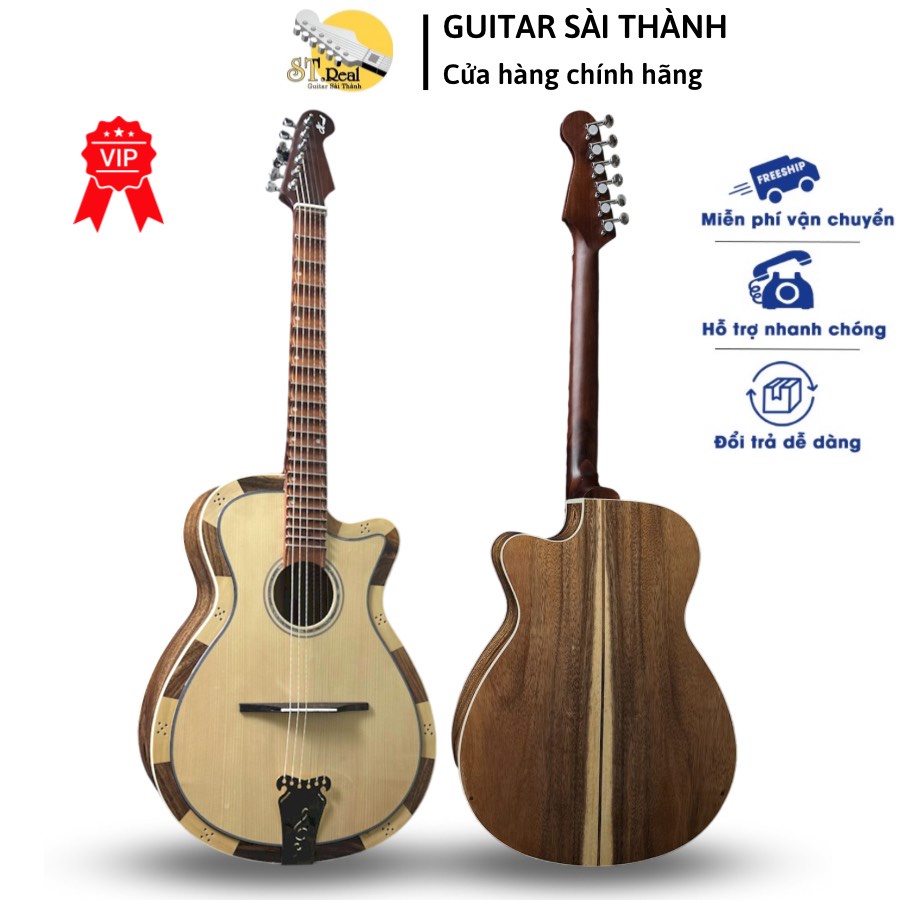 Đàn Guitar Vọng Cổ ST.Real Guitar Sài Thành Mã ST- VC3 Chất Gỗ Điệp Phím Lõm