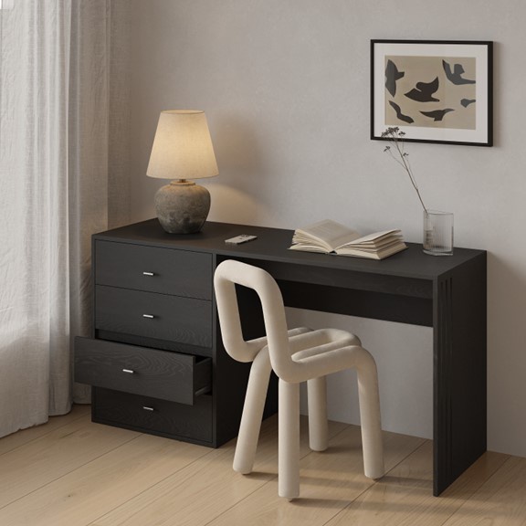 Ảnh RAMUS, Bàn làm việc 4 ngăn kéo DEK_080, 150x50x76cm, Scandi Home 4