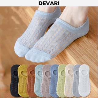 Tất vớ nữ cổ ngắn đi giày lười chất liệu cotton mềm mại thoáng mát DEVARI T81