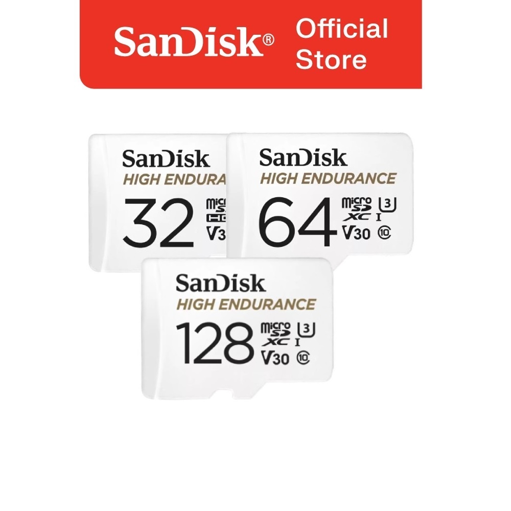 Thẻ nhớ SanDisk High Endurance microSDHC UHS-I C10 U3 V30, 100MB/s (kèm adapter) - siêu bền cho camera