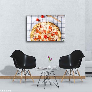 Tranh Treo Tường Pizza Nghệ Thuật - Tranh Laminate Tráng Gương