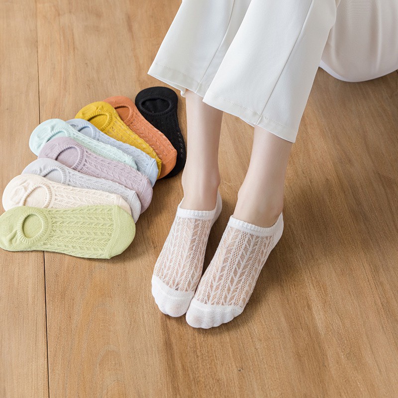 Tất nữ cổ thấp siêu mỏng thông thoáng cotton thấm hút mồ hôi chống hôi chân LANIXA T81