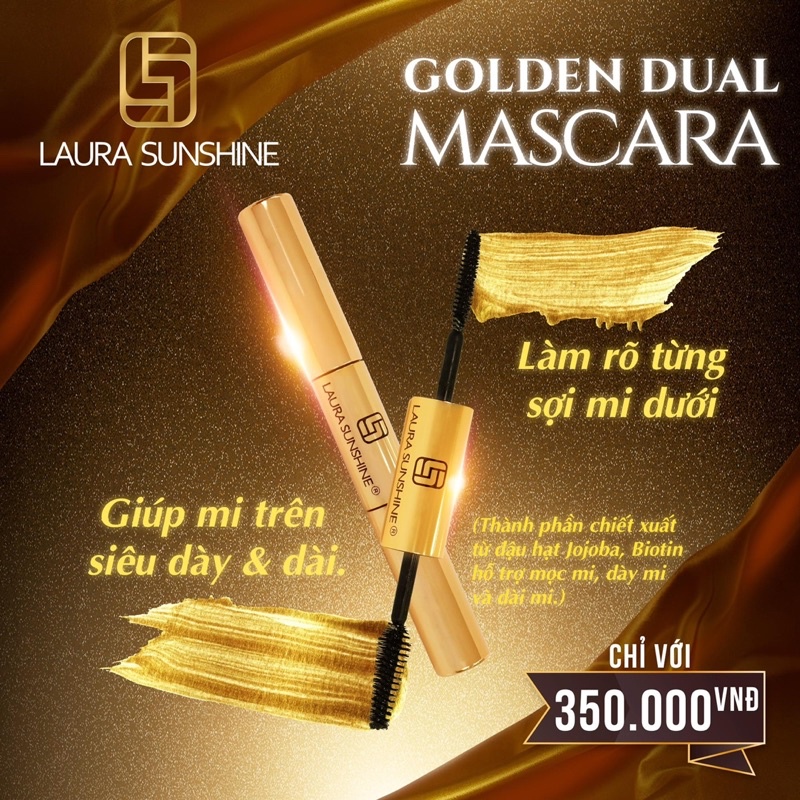 {Kèm 2g Cafe Laura} MASCARA GOLDEN DUAL NHẬT KIM ANH