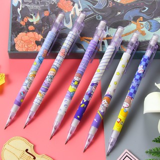 3 Bút Chì Bấm Cô Bé Phi Hành Gia Tím Kèm Tẩy - Thỏ Hồng VPP