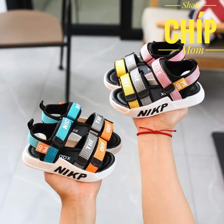 sandal bé trai dép quai hậu cho bé gái đi học siêu nhẹ từ 1 tuối QCCC full hộp 3 quai nhiều màu sắc 19-8 ( ảnh thật)