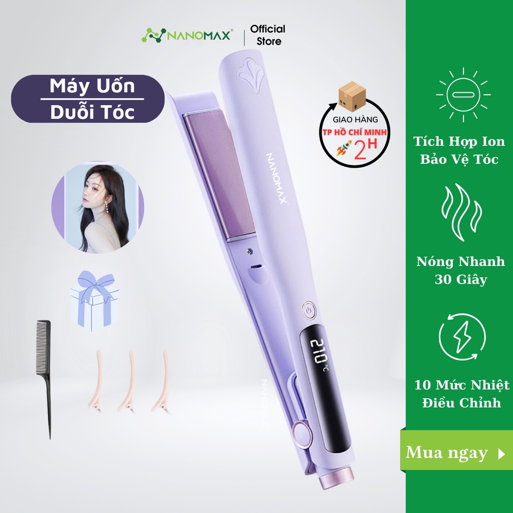 Đánh Giá Máy Uốn Duỗi Tóc Nanomax XN-838D: 2in1, Ion Dưỡng Tóc Mềm Mượt, LED Tiện Lợi
