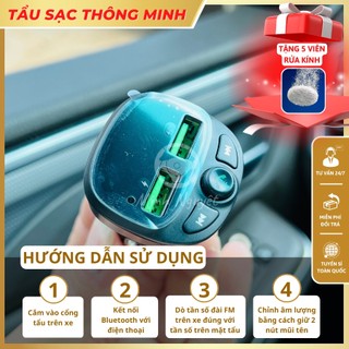 Tẩu sạc ô tô, tẩu blutooth cho ô tô, xe tải không có màn hình