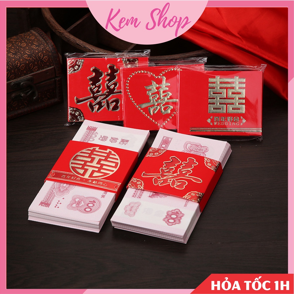 Giấy niêm phong nạp tài sính lễ đám cưới, đám hỏi - Kem Shop K331