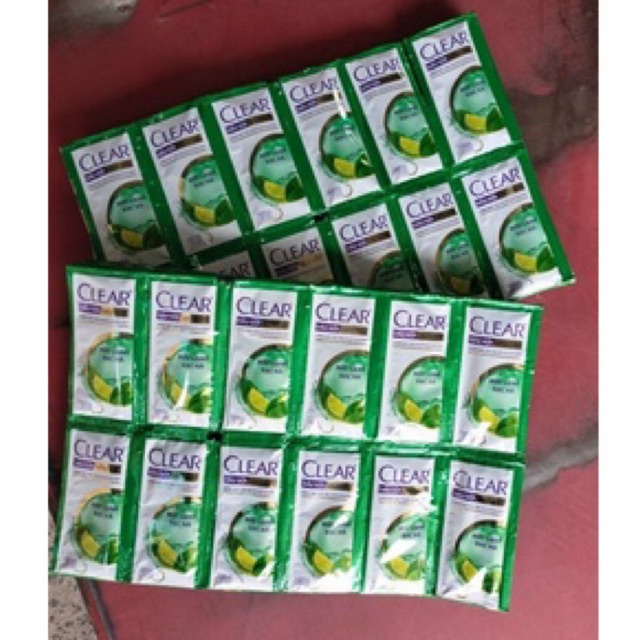 Combo 6 Dầu gội Clear Sạch gàu Mát lạnh bạc hà gói 6g