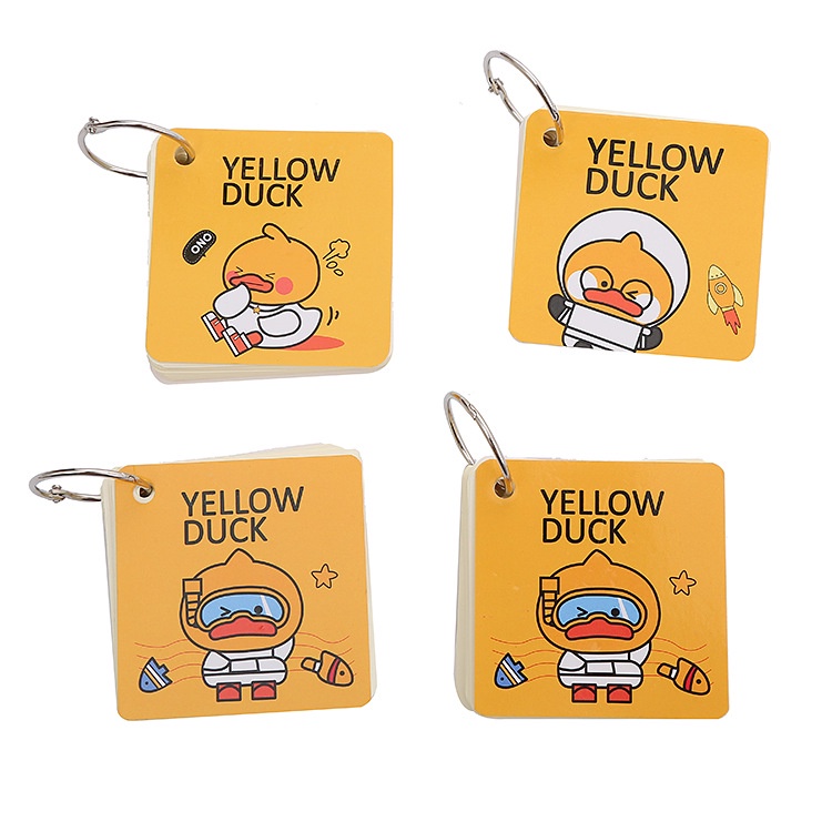 3 Ghi Chú 80 Tờ Vuông Kèm Móc Vịt Vàng Yellow Duck