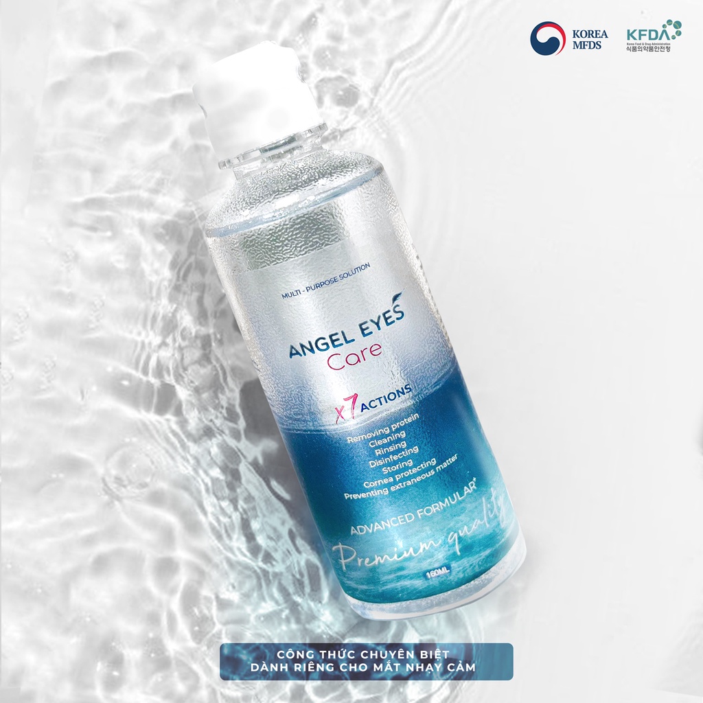 Ảnh Nước ngâm lens Angel Eyes Care cao cấp dành cho mắt nhạy cảm với 2 dung tích 150ml và 160ml (Dung dịch bảo quản lens) 3