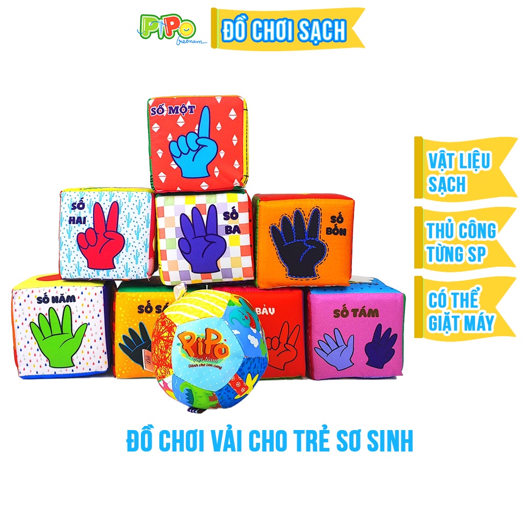 Đánh Giá Xúc Xắc Vải Pipo (8 Khối + 1 Bóng) - Đồ Chơi An Toàn & Phát Triển Toàn Diện Cho Bé