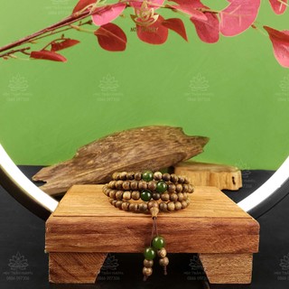Vòng Tay Trầm Hương 108 Hạt Mix Đá Ngũ Bảo Trợ Mệnh (Không Chặn Bạc) - Mộc Trầm Hương MTH